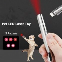 Laserpen - Oplaadbaar Met USB - Rode Laser - RVS Zilver - UV - Zaklamp - LED - Kat - Katten Speeltjes - Kattenspeelgoed - 7 Verschillende Standen -Kattenbenodigdheden 1200x1200 943