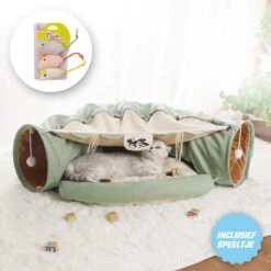 Kattentunnel - Tunnel Kat - Kattenmand - Kattenhuis - Speel Tunnel Kat - Premium