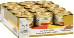 Gourmet Gold Cassolettes - Kattenvoer Natvoer - Rund En Kip In Een Saus Van Tomaat - 24 X 85 Gr 10 Gourmet Gold Cassolettes - Kattenvoer Natvoer - Rund En Kip In Een Saus Van Tomaat - 24 X 85 Gr -Kattenbenodigdheden 1200x619