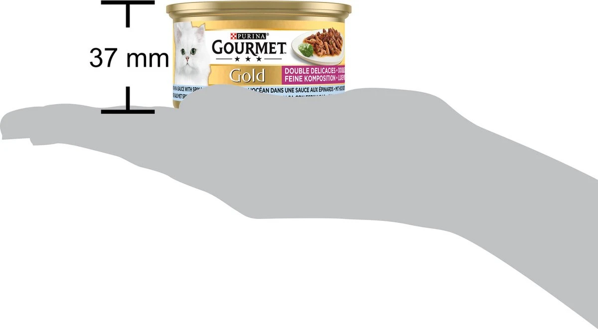 Gourmet Gold Luxe Mix - Kattenvoer Natvoer - Zeevis & Spinazie - 24 X 85 Gr 6 Gourmet Gold Luxe Mix - Kattenvoer Natvoer - Zeevis & Spinazie - 24 X 85 Gr - Afbeelding 4