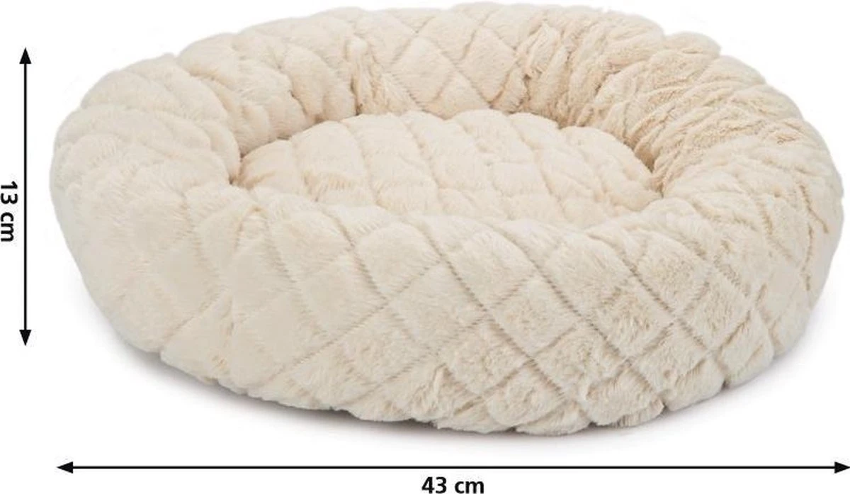 Beeztees Levisa - Kattenmand - Pluche - Beige - 43x43x13 Cm 4 Beeztees Levisa - Kattenmand - Pluche - Beige - 43x43x13 Cm - Afbeelding 2