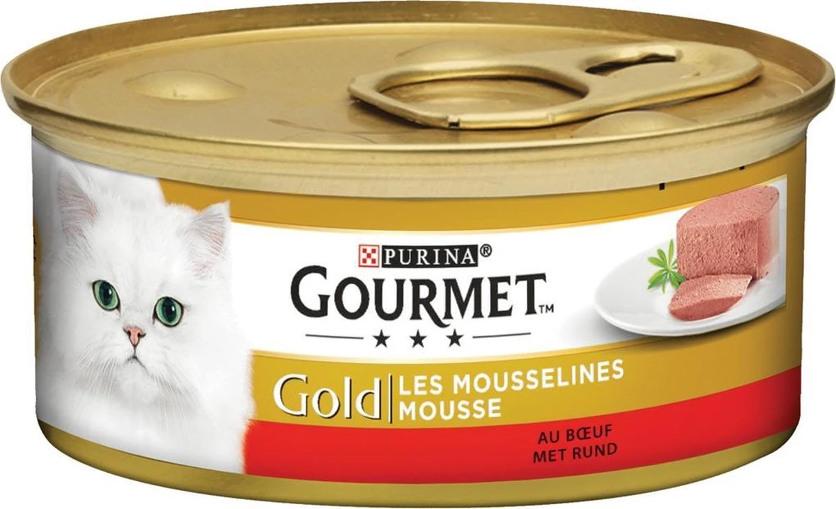 Gourmet Gold Mousse - Kattenvoer Natvoer - Met Tonijn, Lever, Kalkoen, Rund - 48 X 85 G 10 Gourmet Gold Mousse - Kattenvoer Natvoer - Met Tonijn, Lever, Kalkoen, Rund - 48 X 85 G - Afbeelding 8