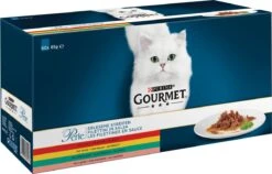 Gourmet Perle Mini Filets In Saus - Kattenvoer Natvoer - Kip, Konijn, Rund & Zalm - 60 X 85 Gr -Kattenbenodigdheden 1200x768