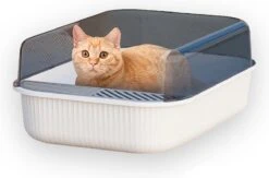 Merkloos Kattenbak - Zwart - Open - Incl. Schep - Modern - Hip - Trendy - Design Kattenbak -Kattenbenodigdheden 1200x793 1