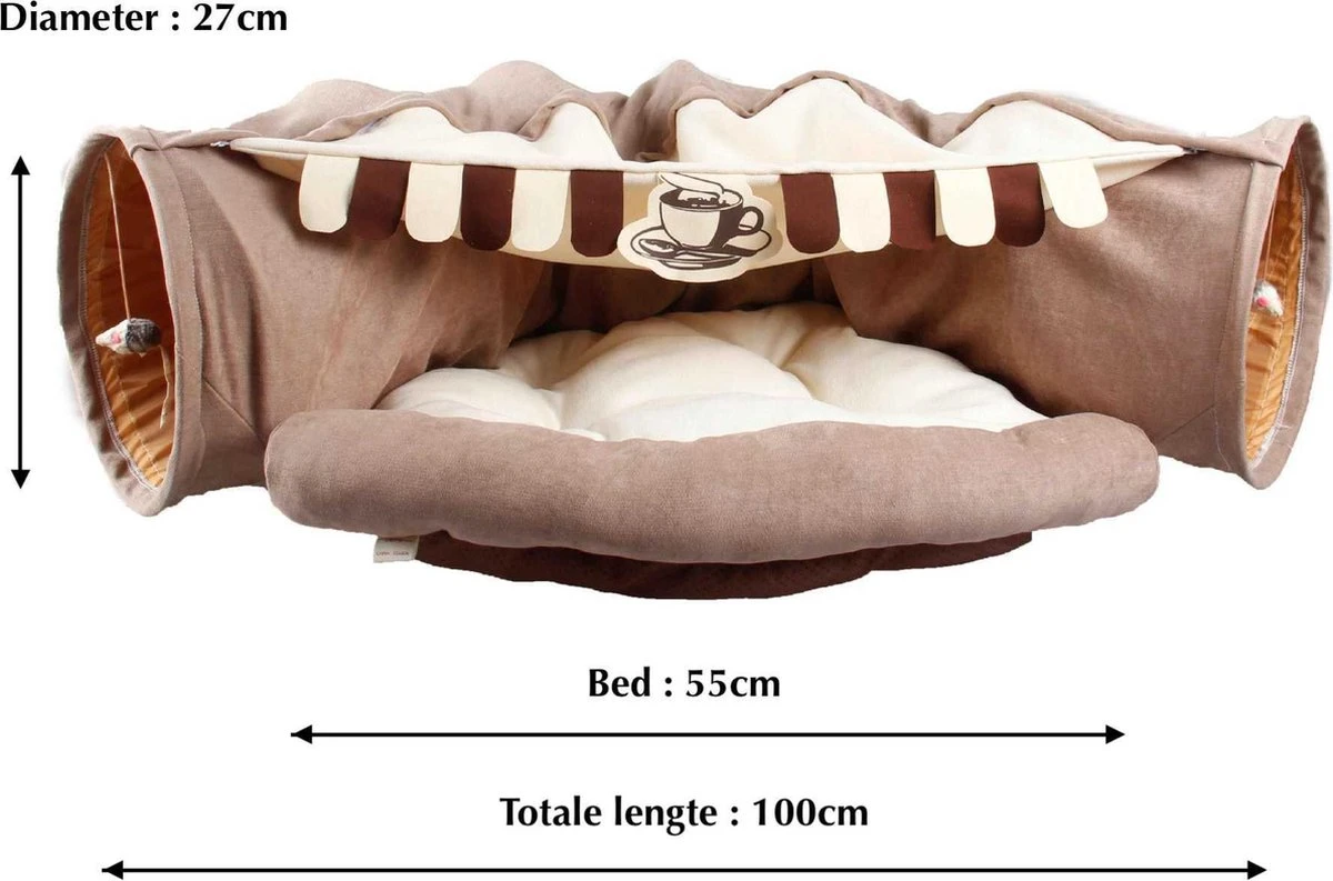 SODEAL Kattentunnel - Katten Huis - Tunnel Kat - Cat House - Kattenmand - Katten Tunnel 4 SODEAL Kattentunnel - Katten Huis - Tunnel Kat - Cat House - Kattenmand - Katten Tunnel - Afbeelding 2