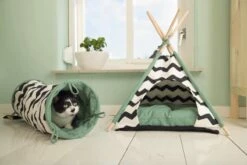 Beeztees Kioni Tipi Tent - Kattenhuis - Zwart/Wit - 50x50x70 Cm -Kattenbenodigdheden 1200x800 31