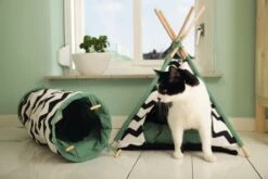 Beeztees Kioni Tipi Tent - Kattenhuis - Zwart/Wit - 50x50x70 Cm -Kattenbenodigdheden 1200x800 32