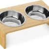 Navaris Verhoogd Dubbel Dieren Voedingsstation - 2 Kommen Voor Katten En Kleine Honden - Roestvrij Staal - Verhoogde Bamboe Standaard 1 Navaris Verhoogd Dubbel Dieren Voedingsstation - 2 Kommen Voor Katten En Kleine Honden - Roestvrij Staal - Verhoogde Bamboe Standaard -Kattenbenodigdheden 1200x801 2