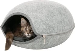 Trixie Relax Iglo Luna Lichtgrijs - 40X24X46 CM -Kattenbenodigdheden 1200x821
