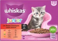 Whiskas Junior Natvoer - Classic - Selectie In Saus - Maaltijdzakjes 48 X 85 G -Kattenbenodigdheden 1200x852 2