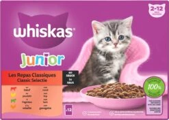 Whiskas Junior Natvoer - Classic - Selectie In Saus - Maaltijdzakjes 48 X 85 G -Kattenbenodigdheden 1200x854 4