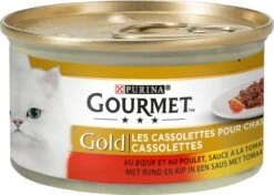 Gourmet Gold Cassolettes - Kattenvoer Natvoer - Rund En Kip In Een Saus Van Tomaat - 24 X 85 Gr 9 Gourmet Gold Cassolettes - Kattenvoer Natvoer - Rund En Kip In Een Saus Van Tomaat - 24 X 85 Gr -Kattenbenodigdheden 1200x857 3