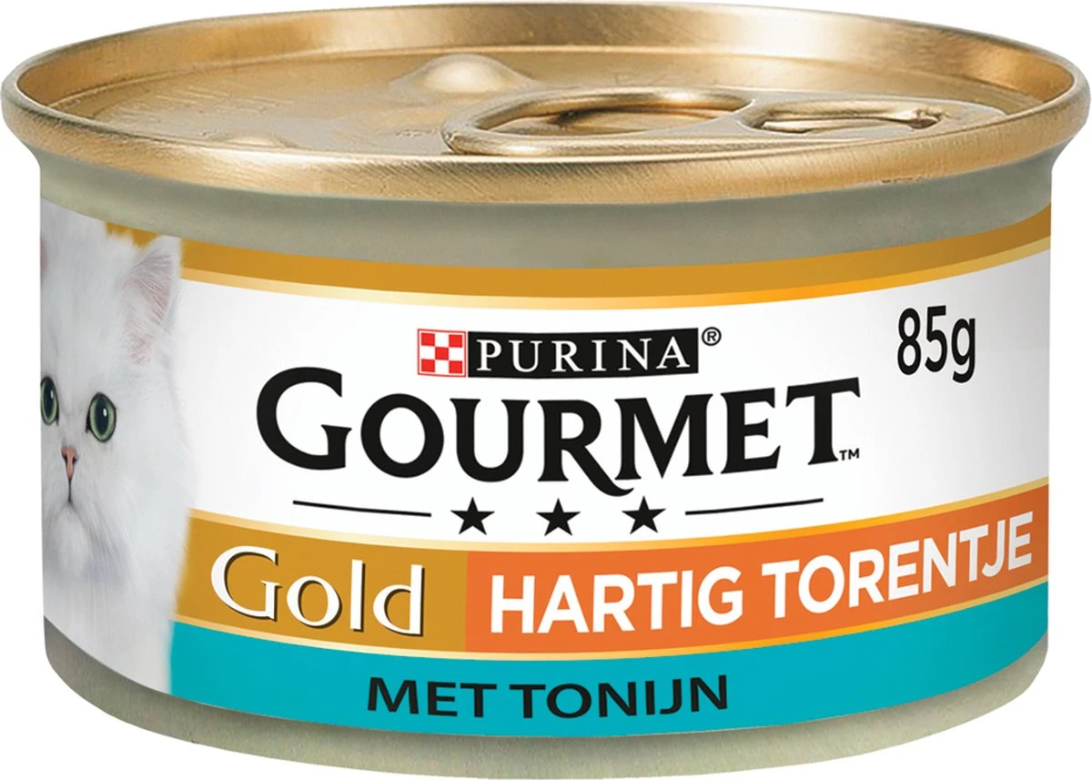 Gourmet Gold Hartig Torentje - Kattenvoer Natvoer - Tonijn - 24 X 85 Gr 3 Gourmet Gold Hartig Torentje - Kattenvoer Natvoer - Tonijn - 24 X 85 Gr