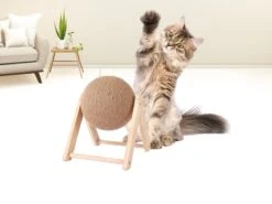 Janse Katten Krab Bal - Katten Speelgoed - Krabmeubel - Kattenkrabpaal - Krabplank - Krabbal - Kattenspeeltje - Krabbol - Inclusief Kattenkruid -Kattenbenodigdheden 1200x898 6