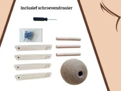 Janse Katten Krab Bal - Katten Speelgoed - Krabmeubel - Kattenkrabpaal - Krabplank - Krabbal - Kattenspeeltje - Krabbol - Inclusief Kattenkruid -Kattenbenodigdheden 1200x903 2