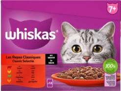 Whiskas 7+ Natvoer - Classic - Selectie In Saus - Maaltijdzakjes 48 X 85 G -Kattenbenodigdheden 1200x905 1
