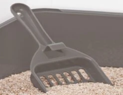 Iris Ohyama Kattenbak Open CLH-12 - Kunststof - Taupe/Wit - Met Schepje -Kattenbenodigdheden 1200x931