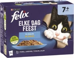 Felix Elke Dag Feest Vis Selectie In Gelei 7+ Jaar 12 X 85 Gr