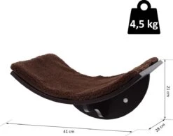 Merkloos Paws And Claws - Cat Shelf – Hangmat Kat – Kattenplank - Kattenbed - Wasbaar – Wandmontage – MDF - Bruin -Kattenbenodigdheden 1200x946 3