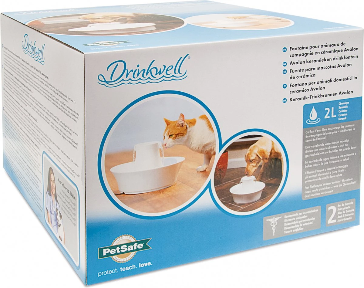 Petsafe Drinkwell Ceramic Avalon - Drinkfontein - 2 L 7 Petsafe Drinkwell Ceramic Avalon - Drinkfontein - 2 L - Afbeelding 5
