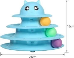 Sefaras Kattenspeeltjes - Set Bestaande Uit 14 Stuks - Kattenspeelgoed - Rond Draaiende Bal - Kattenspeeltje - Intelligente Kattenspeelgoed - Catch The Balls - Blauw -Kattenbenodigdheden 1200x951 2