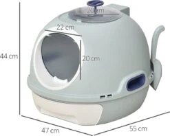 PawHut Kattentoilet Kattenbak Dakraam Bodembak Schep Draagbaar PP ABS D31-012 22 PawHut Kattentoilet Kattenbak Dakraam Bodembak Schep Draagbaar PP ABS D31-012 -Kattenbenodigdheden 1200x960 2