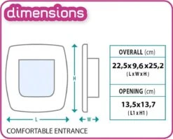 Ferplast Swing Poezendeur 5T - Wit - 22,5 X 9,6 X 25,2 Cm -Kattenbenodigdheden 1200x960 3