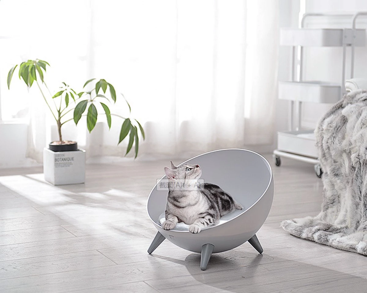 Cats&Co Hemisferische Designer Kattenstoel Kunststof Wit 5 Cats&Co Hemisferische Designer Kattenstoel Kunststof Wit - Afbeelding 3