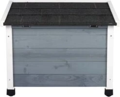 MyMax Kattenhuis - Hout - Openslaand Bitumen Dak - Kattenhuis Voor Buiten - Kattenhok - Kattenhuisje Hout - Grijs - 57*45*43CM -Kattenbenodigdheden 1200x969 3