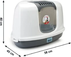 Savic Hoek Kattenbak Nestor Grijs / Wit - 58.5X45.5X40 CM 8 Savic Hoek Kattenbak Nestor Grijs / Wit - 58.5X45.5X40 CM -Kattenbenodigdheden 1200x974 1