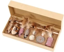 Kattenspeelgoed - Set Met 7 Kattenspeeltjes - Complete Set - Kattenhengel - Speelmuis -Kattenbenodigdheden 1200x974 2