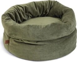 Designed By Lotte Fluco Kattenmand - Fluweel - Groen - 45x45x35 Cm