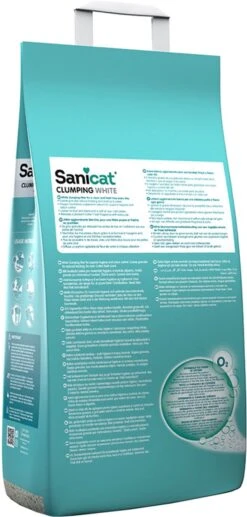 Sanicat Kattenbakvulling Clumping White Cotton Fresh 20 Liter -Kattenbenodigdheden 573x1200 1
