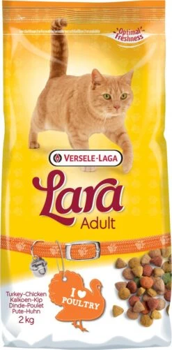 Versele-Laga Lara - Adult - Kalkoen/Kip - Kattenvoer - 2 Kg -Kattenbenodigdheden 592x1200 1