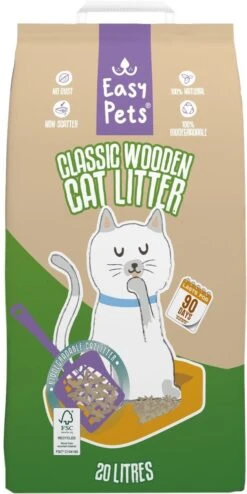 Easypets Houtkorrel Kattenbakvulling 10KG - 20L - Biologisch Afbreekbare Houtkorrels - FSC 12 Easypets Houtkorrel Kattenbakvulling 10KG - 20L - Biologisch Afbreekbare Houtkorrels - FSC -Kattenbenodigdheden 600x1200 1