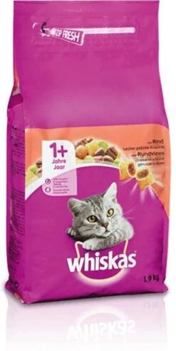 Whiskas Brokjes Adult Rund - Kattenvoer - 1 X 1,9 Kg -Kattenbenodigdheden 603x1200 2