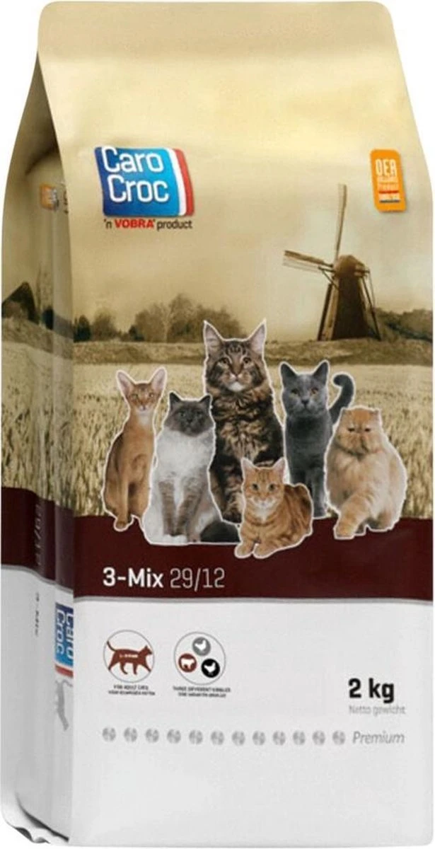 Carocroc Kat 3-Mix Adult - Gevogelte/Rund - Kattenvoer - 15 Kg 9 Carocroc Kat 3-Mix Adult - Gevogelte/Rund - Kattenvoer - 15 Kg - Afbeelding 7