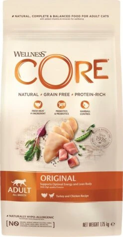 Wellness Core Grain Free Cat Original Kalkoen & Kip - Kattenvoer - 1.75 Kg -Kattenbenodigdheden 627x1200