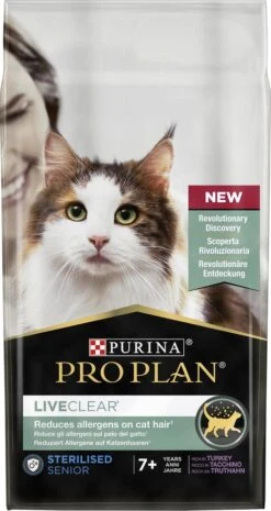 Pro Plan Senior LiveClear Katten Droogvoer - Kalkoen - 1,4 Kg -Kattenbenodigdheden 638x1200 2