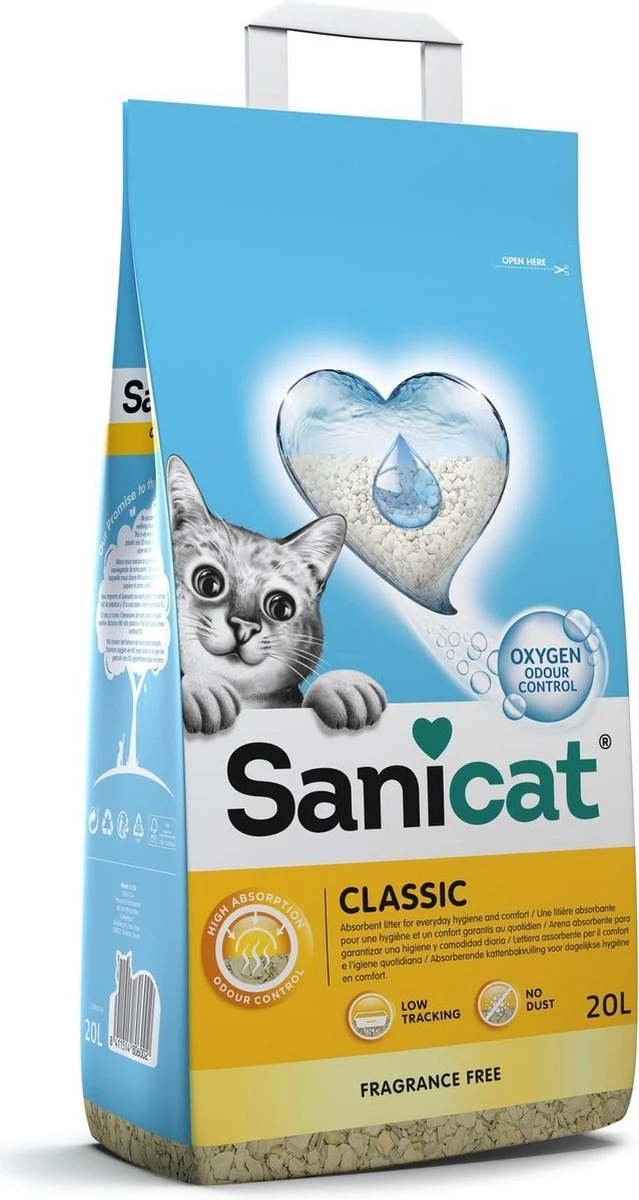 Sanicat Classic Kattenbakvulling 20 Liter 3 Sanicat Classic Kattenbakvulling 20 Liter