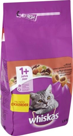 Whiskas Brokjes Adult Rund - Kattenvoer - 1 X 1,9 Kg -Kattenbenodigdheden 644x1200