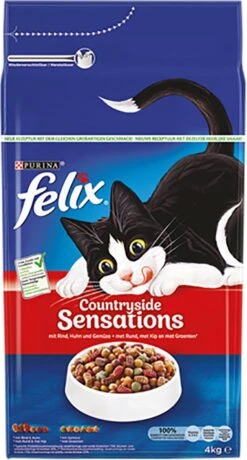 Felix Meaty Sensations - Katten Droogvoer - Rund, Kip & Groenten - 4kg -Kattenbenodigdheden 645x1200
