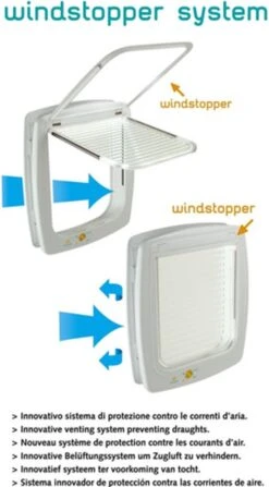 Ferplast Swing Poezendeur 5T - Wit - 22,5 X 9,6 X 25,2 Cm -Kattenbenodigdheden 663x1200