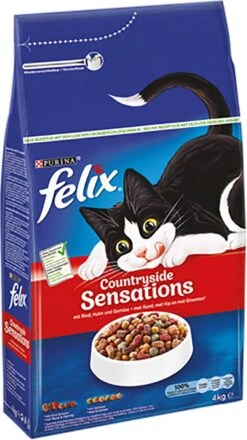 Felix Meaty Sensations - Katten Droogvoer - Rund, Kip & Groenten - 4kg -Kattenbenodigdheden 674x1200 1