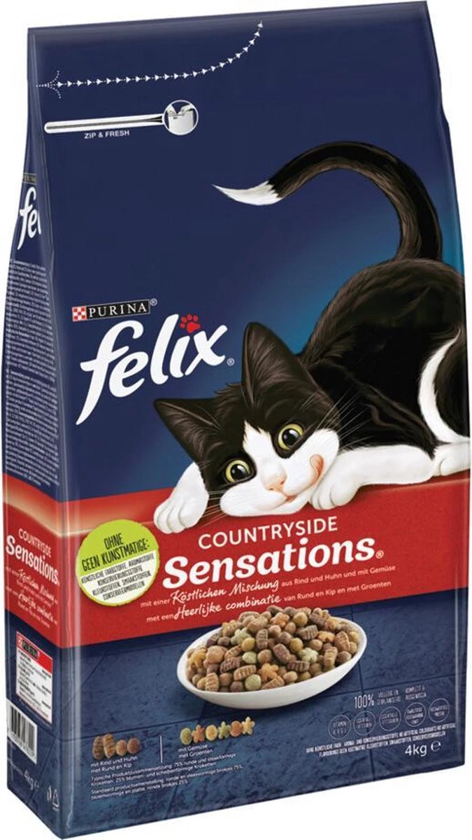 4x Felix Kattenvoer Countryside Sensations 4 Kg (16kg) 4 4x Felix Kattenvoer Countryside Sensations 4 Kg (16kg) - Afbeelding 2