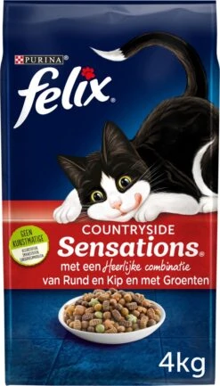 Felix Meaty Sensations - Katten Droogvoer - Rund, Kip & Groenten - 4kg -Kattenbenodigdheden 685x1200