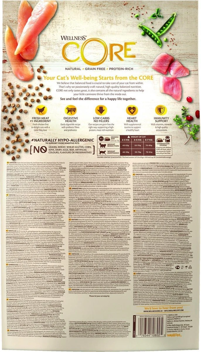 Wellness Core Kattenvoer Sterilised Kip - Kalkoen 4 Kg 6 Wellness Core Kattenvoer Sterilised Kip - Kalkoen 4 Kg - Afbeelding 4