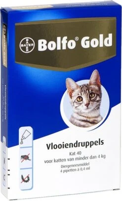 Bayer Bolfo Gold 40 Anti Vlooienmiddel - Kat - 0 Tot 4 Kg - 4 Pipetten 30 Bayer Bolfo Gold 40 Anti Vlooienmiddel - Kat - 0 Tot 4 Kg - 4 Pipetten -Kattenbenodigdheden 728x1200