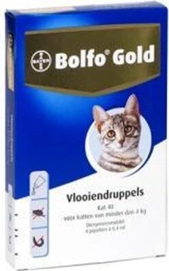 Bayer Bolfo Gold 40 Anti Vlooienmiddel - Kat - 0 Tot 4 Kg - 4 Pipetten 31 Bayer Bolfo Gold 40 Anti Vlooienmiddel - Kat - 0 Tot 4 Kg - 4 Pipetten -Kattenbenodigdheden 751x1200