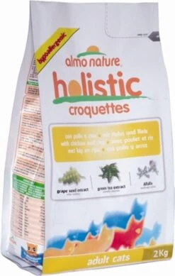 Almo Nature Holistic Droogvoer Voor Volwassen Katten - Kip - In 400gr, 2kg Of 12kg - Holistic Kip - 2kg -Kattenbenodigdheden 761x1200